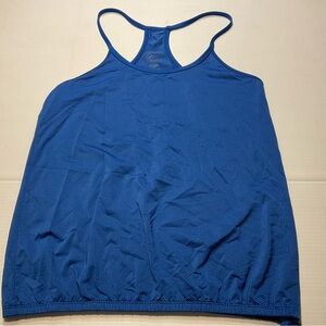 Old Navy Women Sz S "Go for a Run" Tank Top Royal Blue Running Workout Racerback